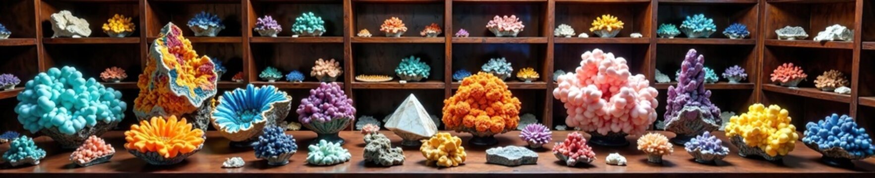 Mineralien- und Gesteinsausstellung im Bergbaumuseum, schatzkammer, mineralien, werke und instrumente