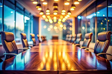 Bokeh Conference Meeting | Business Meeting Photo | Blurred Background | Professional Collaboration