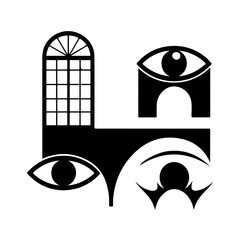 abstract eye house