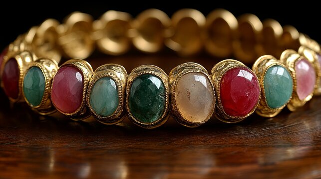 Elegant Kundan Gold Necklace with Colorful Gemstones