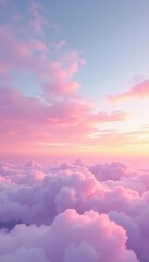 Pastel pink sky with high-level clouds and a few wisps of fog, pastel shades, high-level clouds, cloudy day