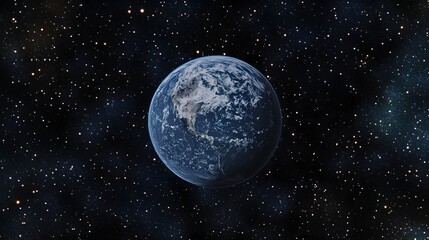 Obraz premium Earth in the Vastness of Space Showing Stars