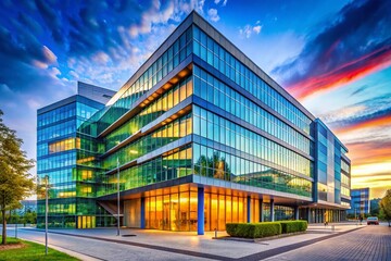 Obraz premium Modern Medical Building Exterior - Medizin 269 Architectural Photography