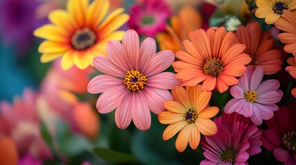 Fototapeta premium Vibrant African Daisies in Full Bloom