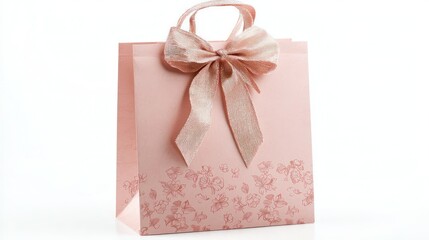 New Large gift paper bag with decorative handles and a soft finish on a white background.