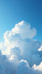 Thin high-level cloud floating above the blue sky, light, soft