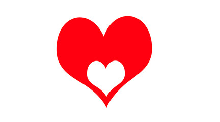 Love and Heart Icon Symbol isolated white background. love shape on white background.Love heart symbol special for valentine's day.