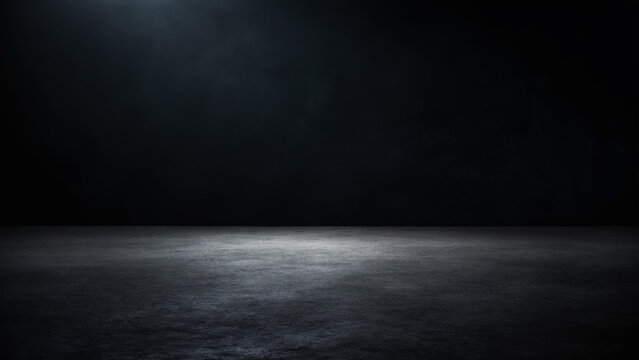 black wall background. dark wall and floor