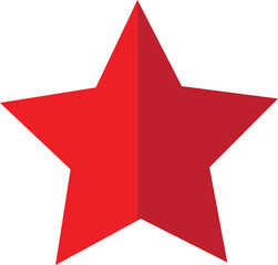 A red star on a white background