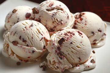 Snickers ice cream flavor cut out on a white background