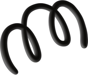 minimal Black spiral line