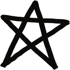black color line, star shape