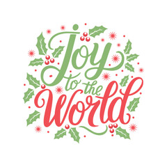 Joy to the world typography design, and t shirt design vector