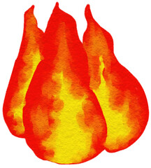 fire watercolor