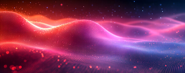 Fototapeta premium Abstract glowing waves in vibrant colors, creating a dynamic visual effect.