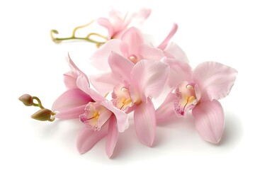 Obraz premium Beautiful pink orchid flower with soft light