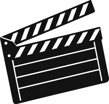 recommend clip art: movie clapperboard silhouette vector illustration