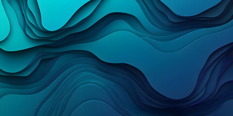Fototapeta premium Abstract blue waves creating a smooth, flowing texture for backgrounds.