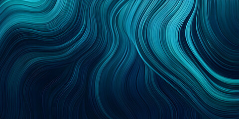 Fototapeta premium Abstract wavy lines in shades of blue create a serene and calming background.