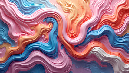 Fototapeta premium Abstract background with colorful flowing lines. Concept of creativity, imagination, and art.