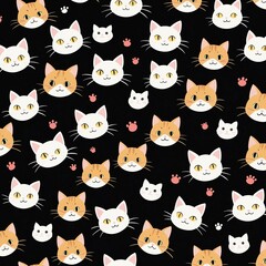 Fototapeta premium seamless pattern with cats
