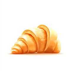 Freshly baked croissant with a golden, flaky texture ready to enjoy.