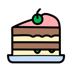 Cake vector, Barbecue related filled design editable stroke icon