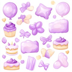 Lavender Party Decorations and Sweet Treats Collection