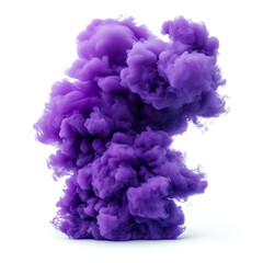 Fototapeta premium Vibrant purple smoke cloud creating an artistic visual effect and dynamic atmosphere.