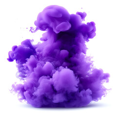 Fototapeta premium Vibrant purple smoke cloud creating a dynamic and artistic visual effect.