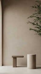 Minimalist interior design showcasing modern furniture and natural elements