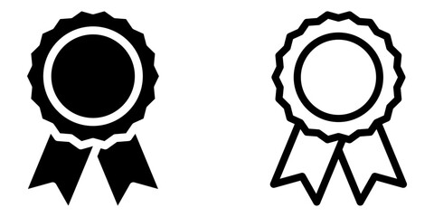 Award icon set. Flat illustration of vector icon on white background
