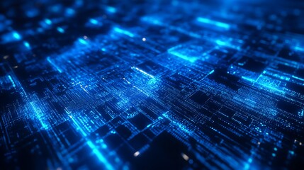 Obraz premium Abstract Digital Data Flow Network Visualization