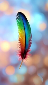 Radiant Feather in Golden Light
