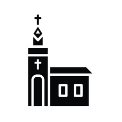 high quality modern church icon  with minimalist design for digital and print projects