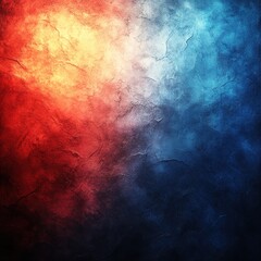 Obraz premium Blue and red background with a yellow and orange line in the middle
