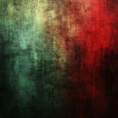 Wall with a green and red background