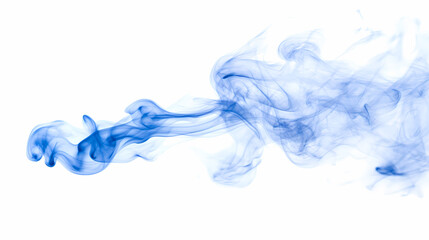 Thin wisps of smoke spreading outward in gentle patterns, isolated on a transparent background 