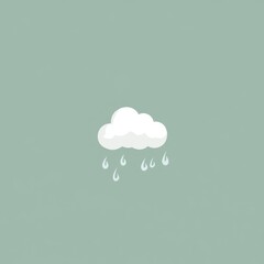 Simple Rainy Day Cloud Illustration Design