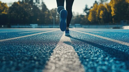 Golden Hour on the Crimson Track: Autumn's Embrace at the Academic Grounds