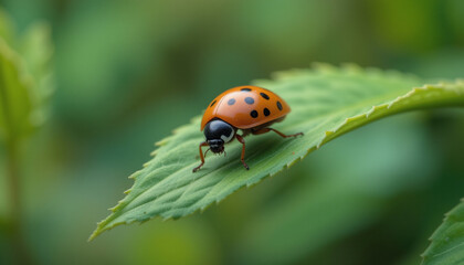 ladybug on leaf