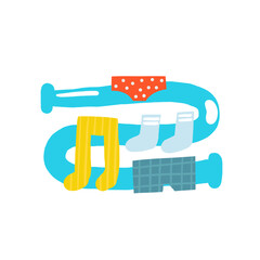 Bathroom interior objects set. Cute hand drawn doodle house furniture inside items, clothes dryer, heater, holder, battery. Modern restroom elements