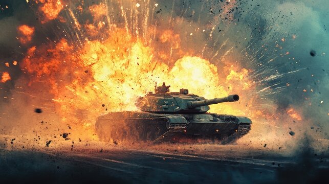tank exploding