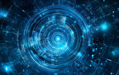 Obraz premium abstract blue technology background