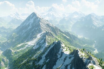 Fototapeta premium Majestic Alpine Mountain Range