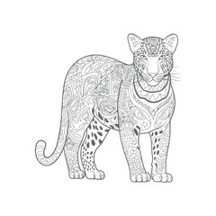 Tiger Coloring vector for adults
