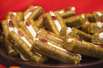 turkish dessert baklava on a plate 