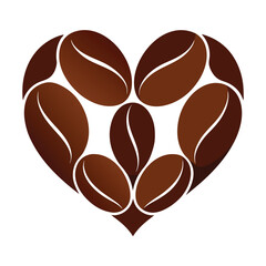 heart shaped coffee bean