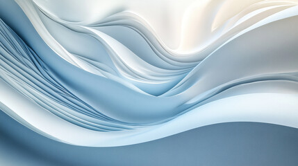Obraz premium Abstract blue and white waves create a calming and serene atmosphere suitable for artistic backgrounds