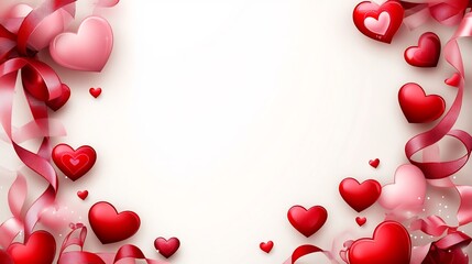 Elegant Romantic Heart Themed Frame Design for and Invitations